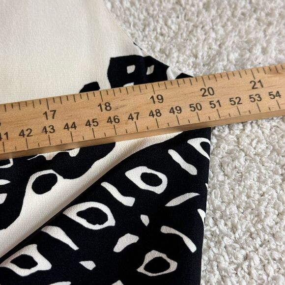 Aquazzura Dress Womens Sz 10 pavilion asymmetrical Silk in optic white & Black - Picture 9 of 16